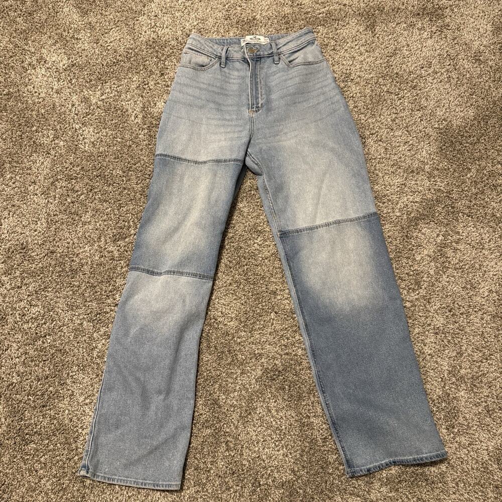 Hollister Curvy Ultra High Rise Dad Jeans Womens 5R Light Wash 27x31 Straight